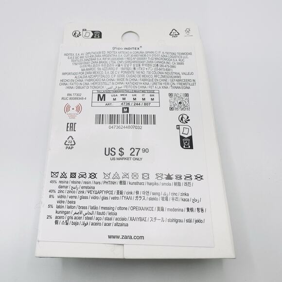 ZARA Halloween Earrings Red Lucite Gothic Heart Spider Crystal Drop Dangle NEW - Picture 8 of 8